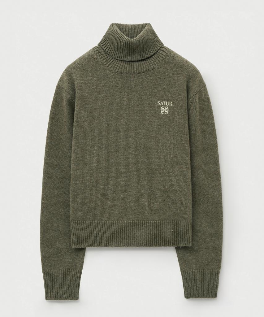 Seteo (W) Classic Turtleneck Knit Khaki