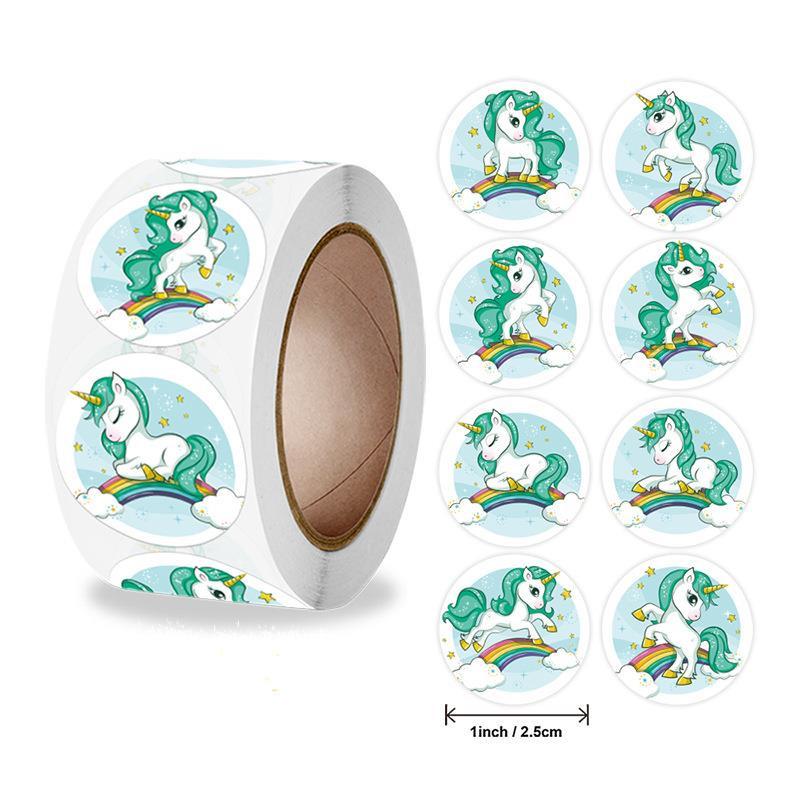 500 Stickersroll Teacher Rewards And Encourages Children'S Toys Holiday Decoration Animal Stickers Seal Stickers