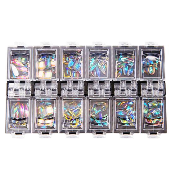 

12 сеток AB, прозрачные неровности, капли воды, блестящие стразы для ногтей, маникюрный декор