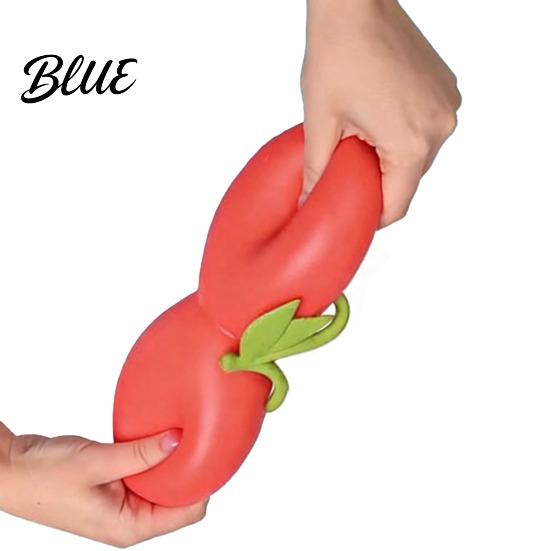 Soft Tactile Toys Double Cherry Stress Relief Toy Fake Squeeze Flour Filling Toy Sensory Fidget for Hand Relaxation Decorative