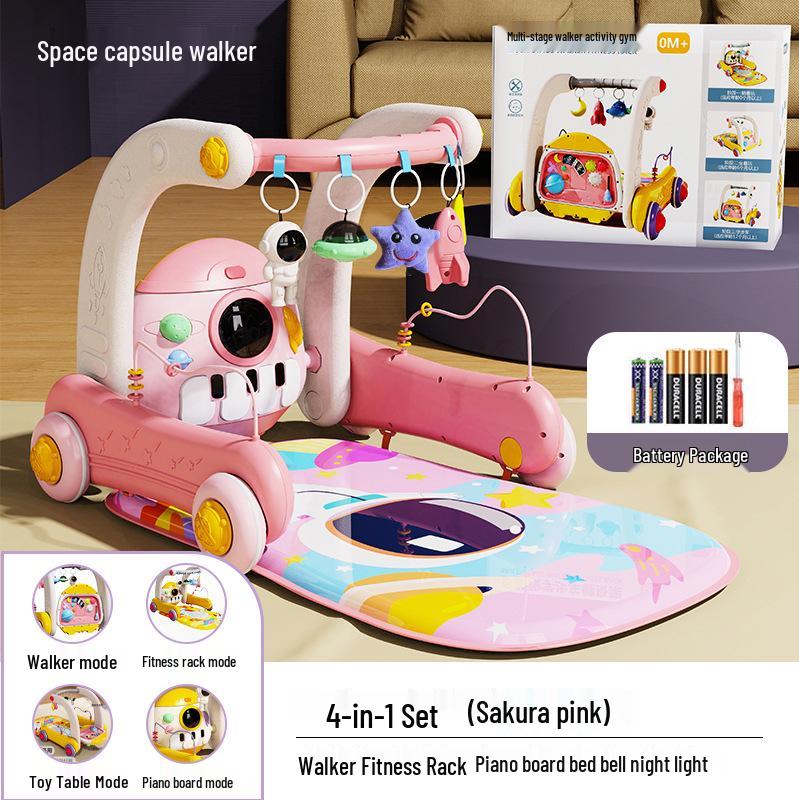 Multifunktionaler Baby-Pedal-Klavier-Gehwagen: Frühes Lern- & Fitnessspielzeug für Neugeborene & Kleinkinder (0-3 Jahre)