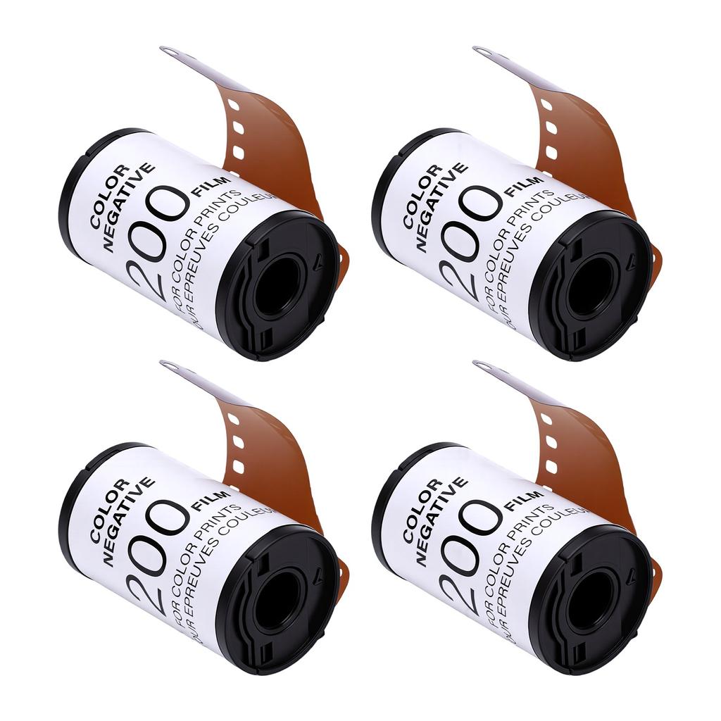 4 Stück 135 35mm Farbnegativfilm ISO200 C41 Kamera Farbfilmrolle für Porträt Landschaftsfotografie