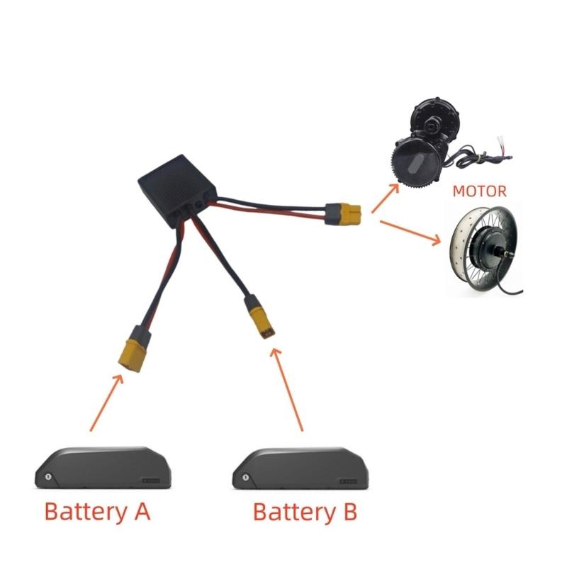 23GC Battery Discharge Converter Double Battery Pack Switches for E-Bike