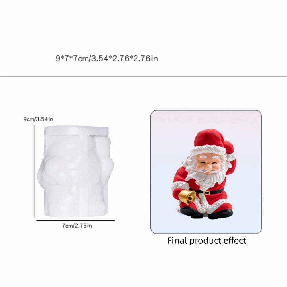 Multi-Shape Christmas Candle DIY Mold 3D Bearded Santa Claus Baking Mold  Christmas Crafts