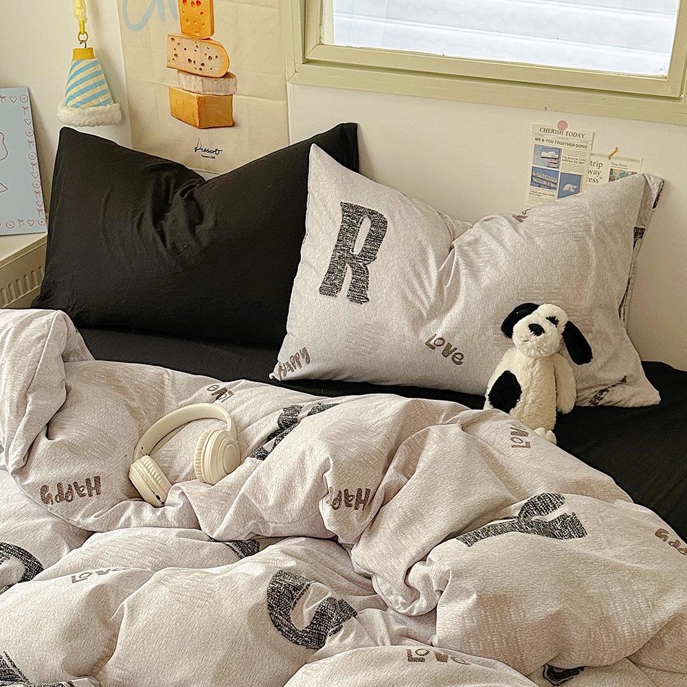 Cartoon Washed Cotton Pillowcases - Adult Spring Pair 48x74cm
