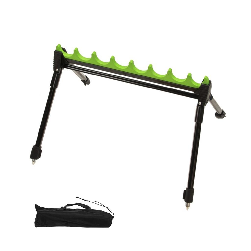 Adjustable 2-section Fishing Rod Holder Zinc Alloy 4-Leg Fishing Pole Holder