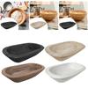 Decorative Wooden Storage Tray Hand Carved Bowl for Candle Tabletop Display for Kitchen or Living Room