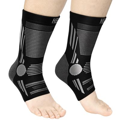 NEENCA Stabilizator kostki Skarpety kompresyjne do sportu Wsparcie łuku stopy Podeszwa stopy Łuk stopy Wspinaczka Codzienne życie Zestaw 2 szt. M Czarny