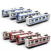 4 piezas/lote modelo de tren de aleación de alta velocidad tren subterráneo extraíble magnético niños juguetes modelo de coche juguete pista tren juguetes regalo B118
