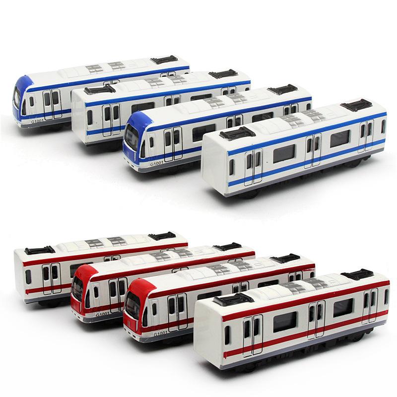 4 teile/los Legierung Zug Modell High-speed Rail U-bahn Pull Back Magnetische Kinder Spielzeug Auto Modell Spielzeug Spur Zug spielzeug Geschenk B118