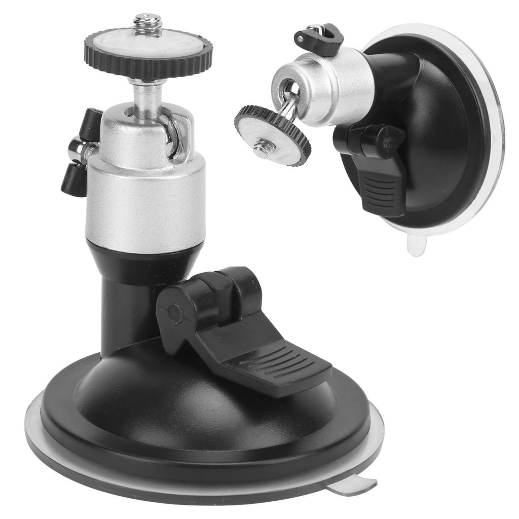 Universal Adjustable Alloy and Plastic InCar Suction Cup Mounting Adapter Base Accessory(Silver )