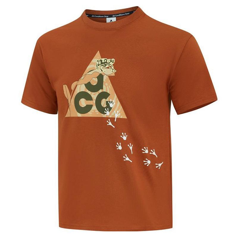 

Nike All Conditions Gear Sports Casual Crew Neck Short Sleeve Unisex Tops Brown HQ3254246 M