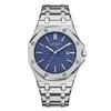 Men'S Classic Business Steel Belt Watch Waterproof Luminous Calendar Watch 1085