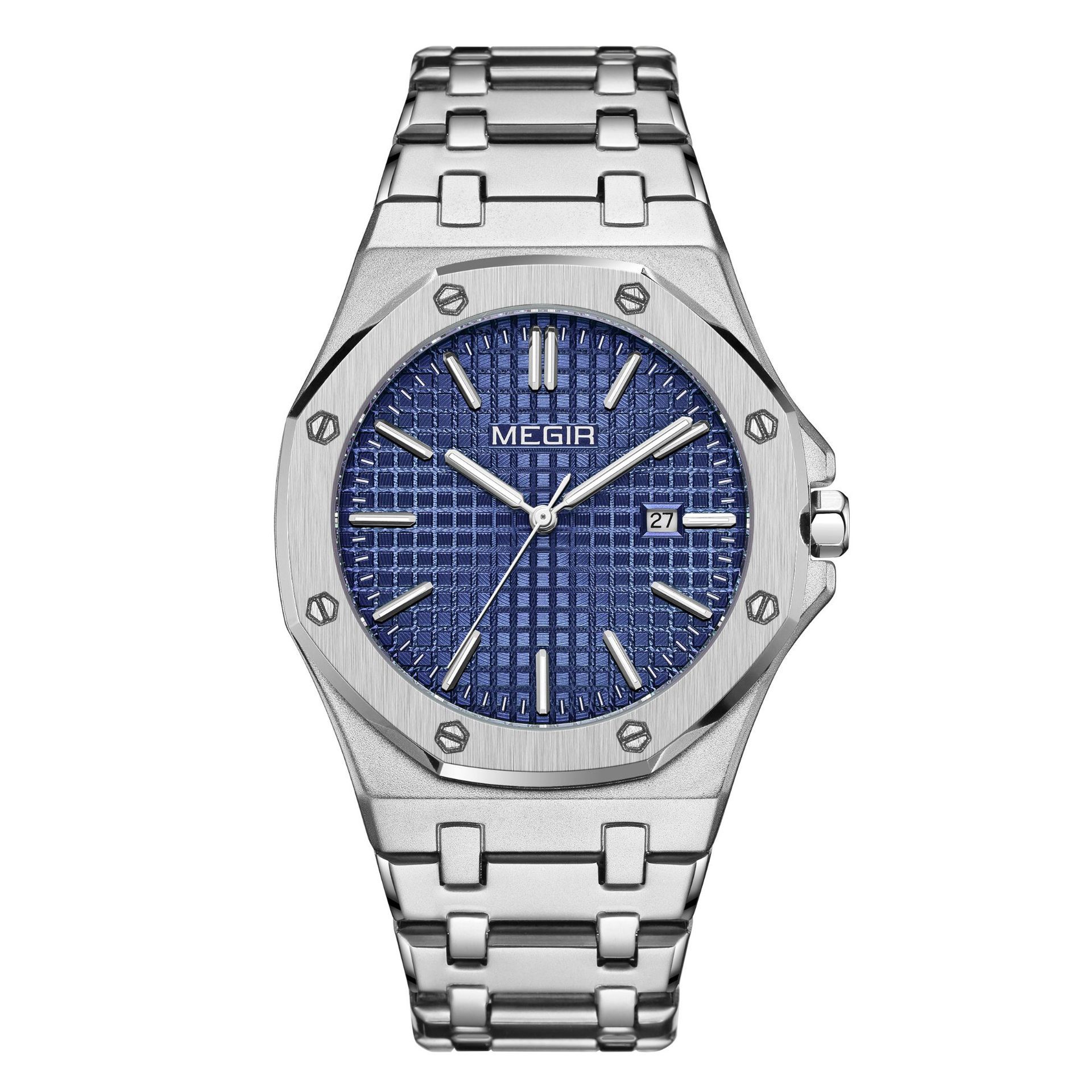 

Men S Classic Business Steel Belt Watch Waterproof Luminous Calendar Watch 1085