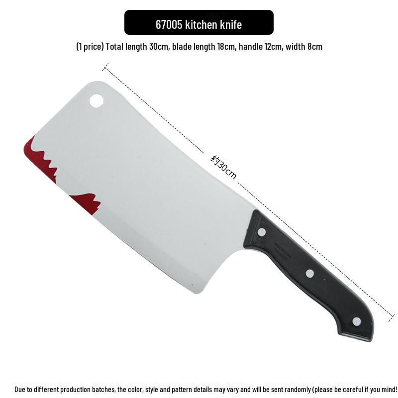 Halloween Masquerade Prank Props: Bloody Plastic Kitchen Knife