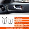 For Subaru Legacy/Outback 2005-2009 Real Carbon Fiber Stickers Door Handle Panel Cover Car Accessories Interior Decorative