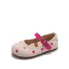 Girls Single Shoes 2025 New Spring and Summer Children's Princess Shoes Girls Small Leather Shoes Dopamine Women's Treasure Soft-soled Polka Dot Shoes