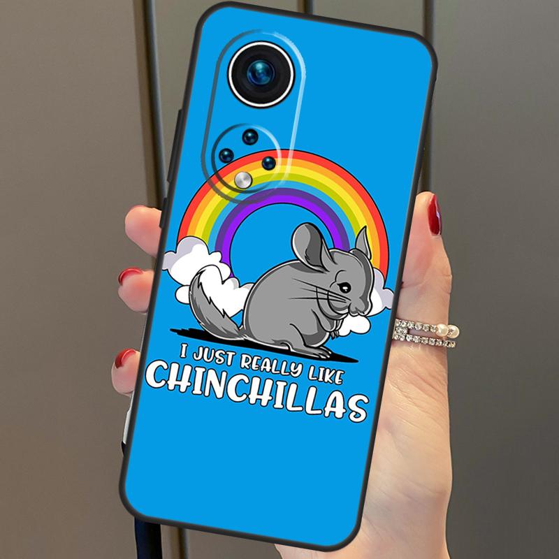 Cartoon Chinchilla For Huawei P20 P30 P40 Lite Pro P Smart 2019 Nova 9 5T Phone Case For Honor 50 8X 9X 10i