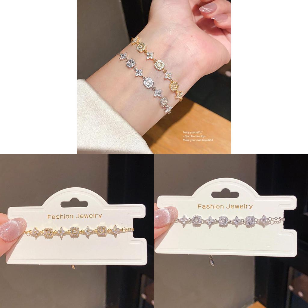 Floral Jewelry Bracelet With Gold Plating For Women Gift Occasion