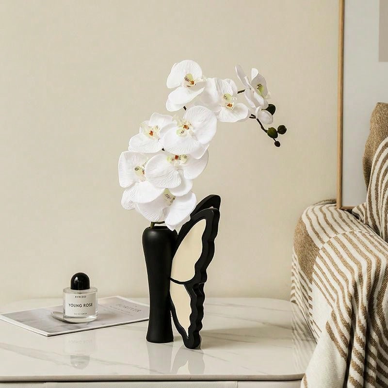 3D-Schmetterlingsvase aus Kunstharz im Retro-Stil, Tischdekoration & Accessoires, Blumenarrangement-Display, Flasche, Wohnzimmerdeko, Geschenk