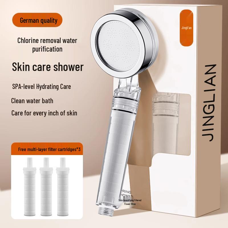 Duschkopf mit Druck, Filter und Chlorid-Entfernung für antibakterielle Hautpflege – Ideal für Zuhause und Reisen