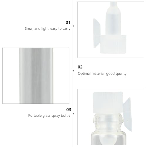 FRCOLOR 1ml Refillable Glass Perfume Sample Bottles, Clear, Mini Portable Travel Containers, Pack of 100