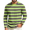 T-shirt casual da uomo a maniche lunghe raglan con girocollo per l'uso quotidiano