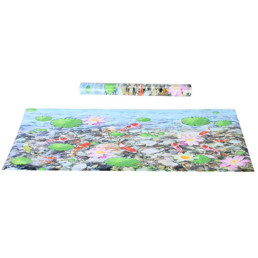 Fish Aquarium Background Backdrop Adhesive Decor Paper PVC Decals Sticker 122X50CM