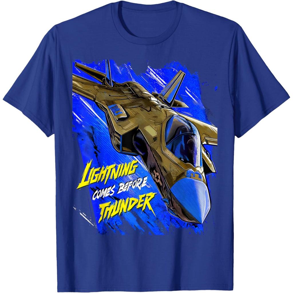 Stealth Fighter Jet Graphic Tshirt Men Casual Crewneck Cotton Print Tee