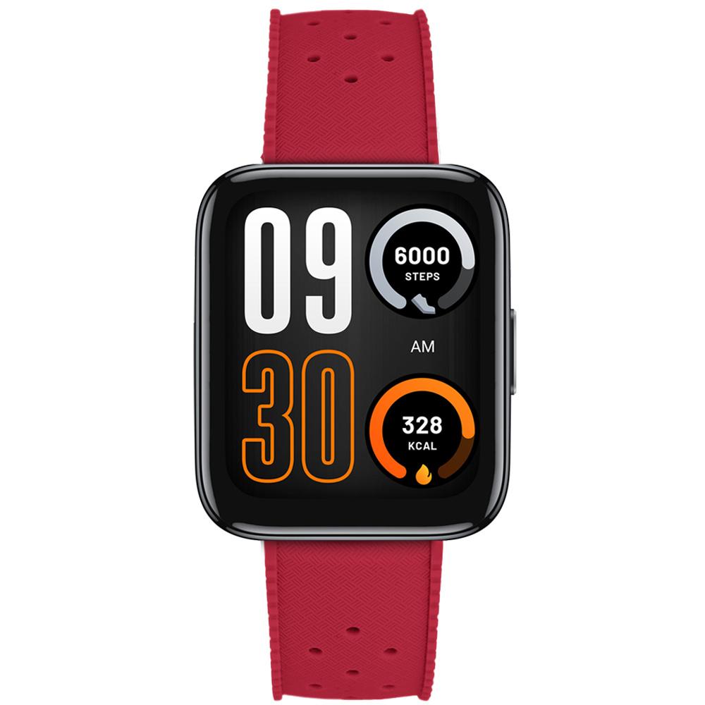 ERBORD Universal Silicone Strap 22mm, Tropic, Red / Black Buckle