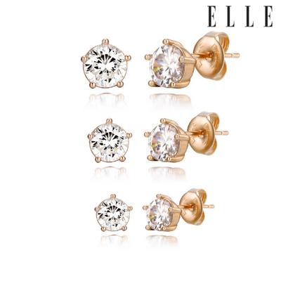 14K Queen Point oorbellen (Verguld) ELGPEE361
