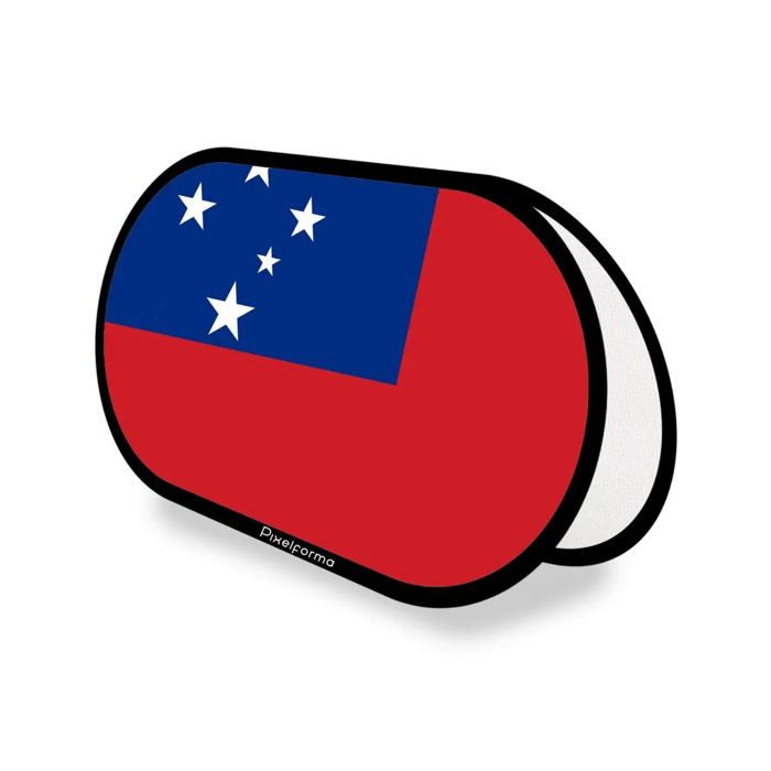 Drapeau - Samoa - Ovale - 70 x 120 cm - Polyester - Impression recto/verso