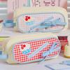 Embroidery Korean Fruit Pencil Case Handheld Pencil Pouch Ins Style Fashion Pen Bag  Student