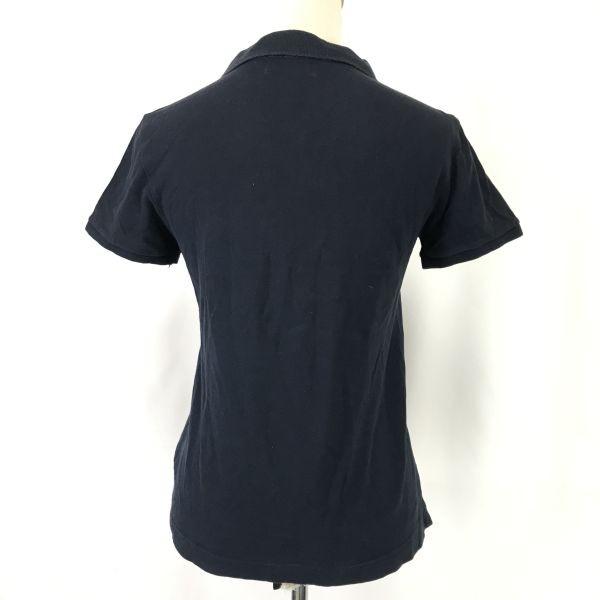 MARGARET HOWELL Japan Made Short Sleeve Polo Shirt Navy Size 2 Ladies Cotton Tops(USED)