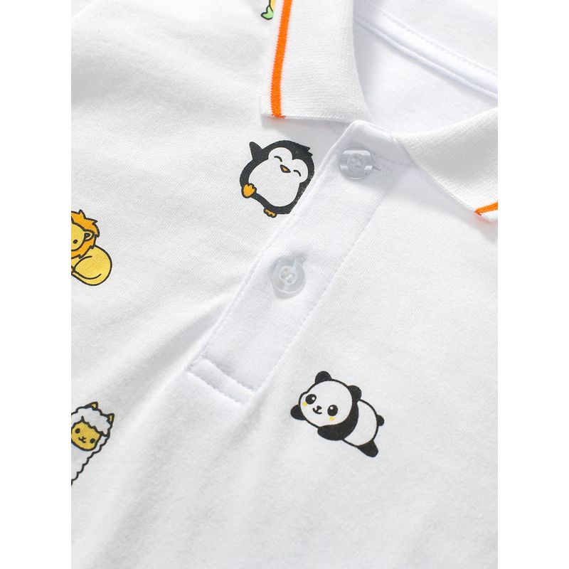 Boys and Girls Animal Short-Sleeved Polo Shirts T-Shirts Summer New Style Children's Clothing Medium and Large Children's Baby Tops Half-Sleeved 345