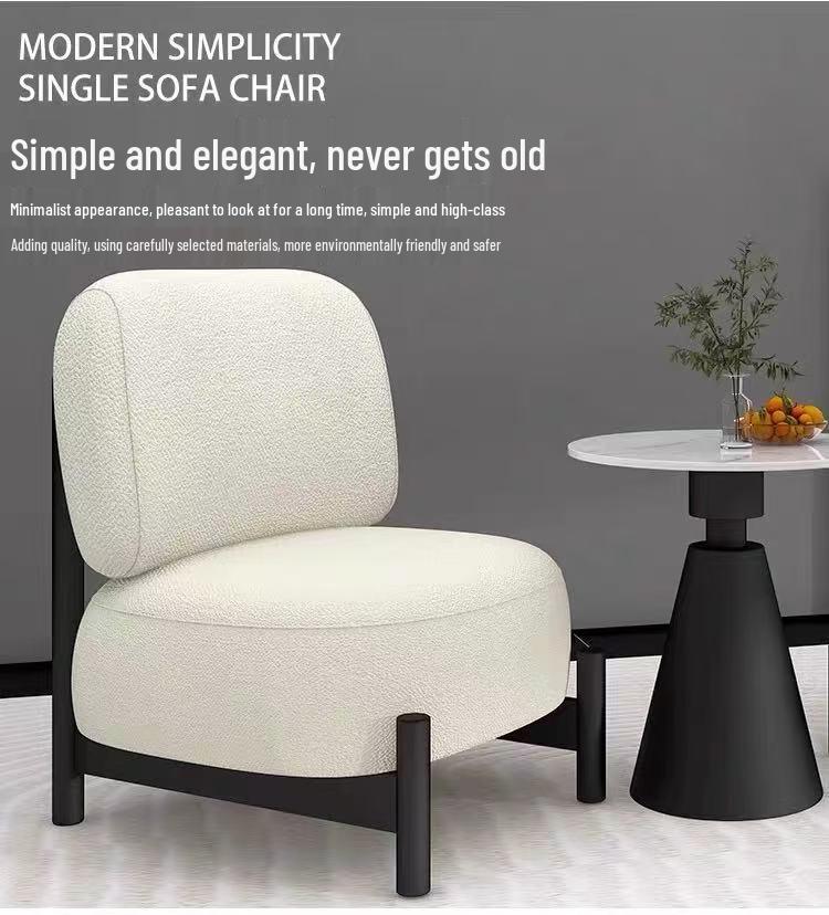 Luxury Minimalist Designer Single Sofa Chair for Living Room or Balcony