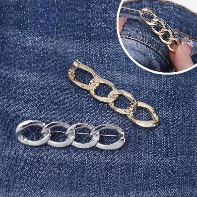 6Pcs Adjustable Jeans Button, Pant Waist Tightener For Waist Pins Brooch Tightening Waistband