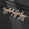 Wedding Pearl Leaf Crystal Hair Comb Hairpin Headband Tiara for Women Bride Queen Party Wedding Bridal Hair Accessories Jewelry