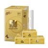 Qingfeng Original Holz Gold 3-lagige Gesichts-Tücher, 4 weiche Packungen