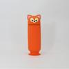 Silicone Fox Pencil Case - Stylish Solid Color Stationery Box for Students