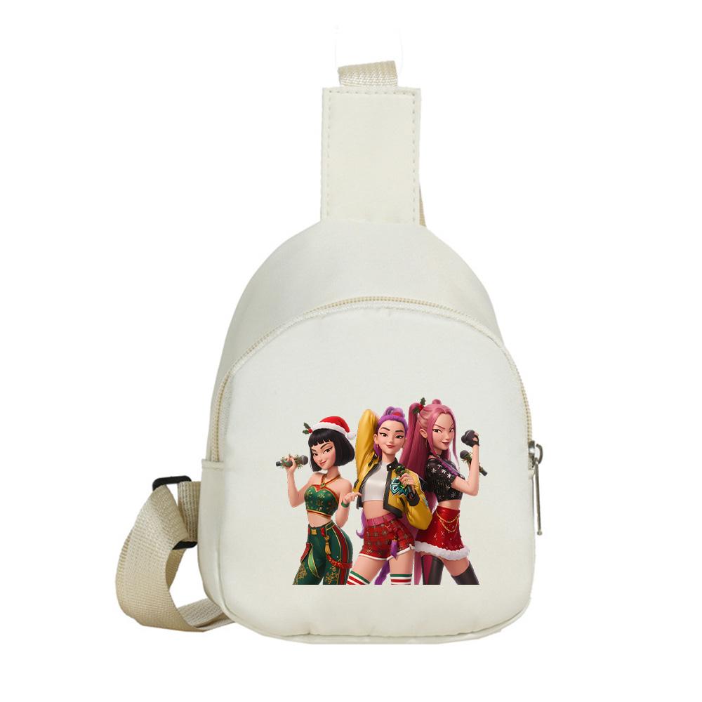 K-Pop Dämonenjäger Bedruckte Kawaii Brusttasche für Jungen Mädchen Umhängetasche Student Tragbar Crossbody-Tasche Brusttasche Weihnachten Kindergeschenk
