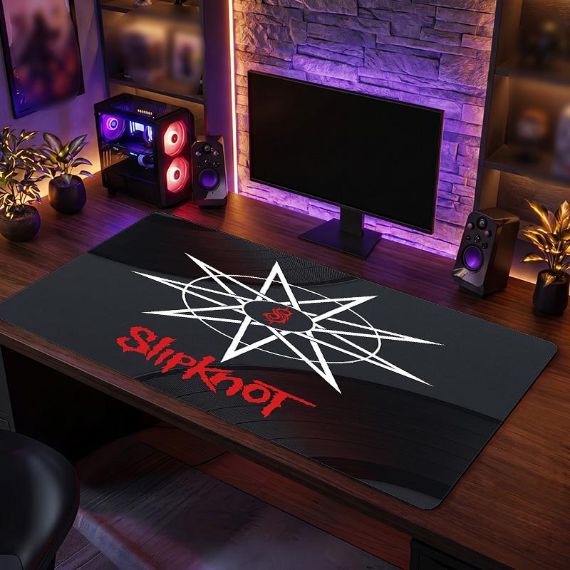 Tappetino per Mouse Grande Stampa Slipknot Superficie Liscia Anti?Tappetino da Scrivania Antiscivolo per Gaming Ufficio Decorazione Laptop