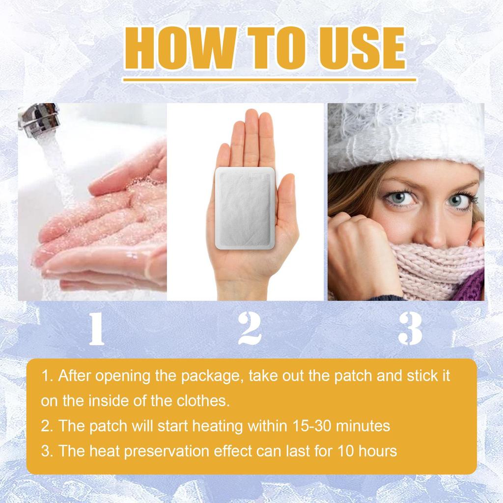 OUHOE Disposable Hand Warmer, Up to 10 Hours, Portable and Long-Lasting Cold-Resistant Winter Hand Warmer, Heat Therapy Hand Warmer Pads, 2pcs