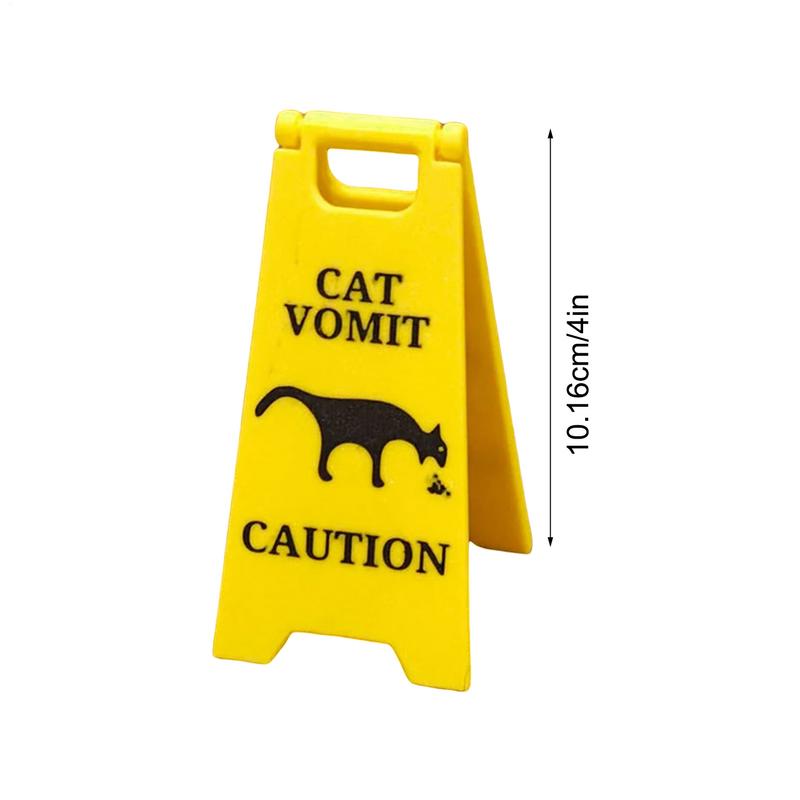 Cat & Dog Vomit Sign Funny Warning Sign for Safety Yard Warning Sign Cat Vomit Sign Outdoor Garden Lawn Warning Sign Decoration