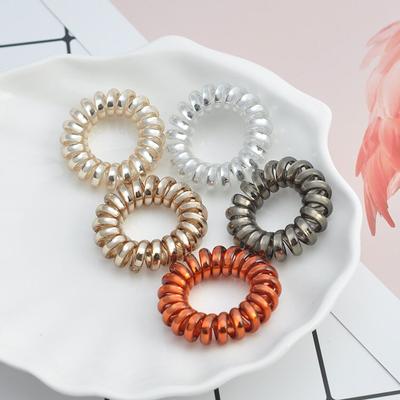 1PC Utile Fasce Elastiche Per Capelli Accessori Per Capelli Delle Ragazze Elastico Copricapi Corda Per Capelli a Forma di Spirale Legami Dei Capelli Gomma Filo telefonico