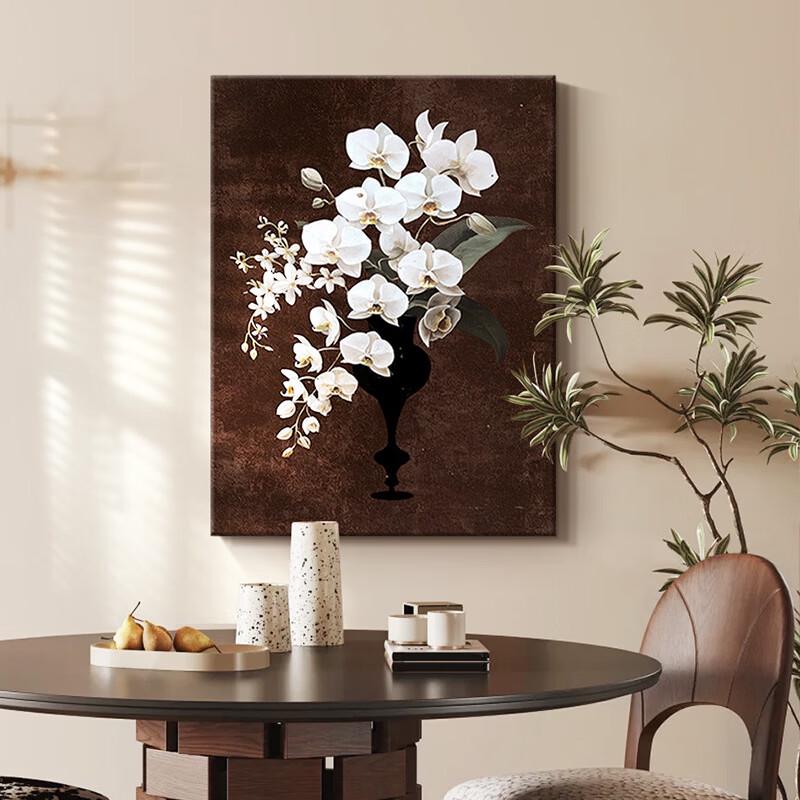 Handun Gentleman Orchid Retro Floral Canvas Print