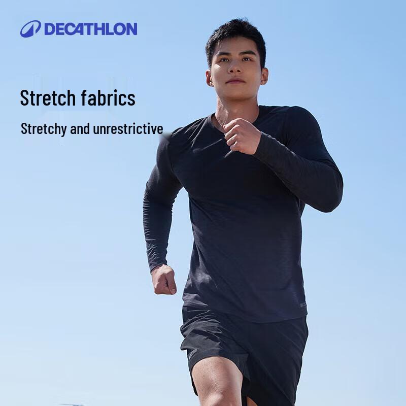 Decathlon Men's Long Sleeve Quick-Dry Sports T-Shirt