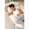 Doomoo Coussin de Grossesse et Coussin d'Allaitement Maxxy - Format XXL - Ultra Confortable, Beige