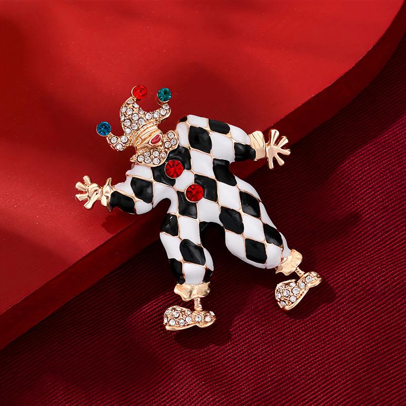 Retro Circus Clown Literary High-end Christmas Accessories Brooch