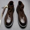 Man's Retro Boots Leather Classic Chelsea Boots Business Dress Men Fashion Short Ankle Boot Casual British Style High-Top Shoes